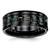 Chisel Ceramic Black with Green Carbon Fiber Inlay Beveled Edge Ring - CE-0681BA7D-7383