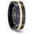 Chisel Ceramic Flat Black with 14k Gold Inlay 8mm Polished Band - CE-2F3BB376-8615