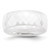 Chisel Ceramic White Faceted 8mm Polished Band - CE-9F784FA1-4257