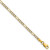 14k 2.3mm Semi-solid with Rhodium Pav‚ Figaro Chain - PW-3D32D048-8084