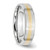 Chisel Cobalt 14k Gold Inlay Satin and Polished 6mm Band - CC-DBF76EE1-3003