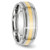 Chisel Cobalt 14k Gold Inlay Satin and Polished 8mm Band - CC-8C76E0DB-2986