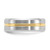 Chisel Cobalt Brushed and Polished with Yellow IP-plated Center Beveled Edge 8mm Band - CC-0F229144-6246