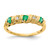 14k 2.75mm Emerald AA Diamond ring