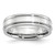 Chisel Cobalt Sterling Silver Inlay Satin and Polished 6mm Band - CC-C4B3FCF4-7072