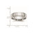 Chisel Cobalt Sterling Silver Inlay Satin and Polished 6mm Beveled Edge Band - CC-139ABA1A-8732