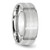 Chisel Cobalt Sterling Silver Inlay Satin and Polished Beveled Edge 8mm Band - CC-5F9B73F2-9885