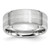 Chisel Cobalt Sterling Silver Inlay Satin and Polished Beveled Edge 8mm Band - CC-ECCE97BD-4475