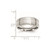 Chisel Cobalt Sterling Silver Inlay Satin and Polished Beveled Edge 8mm Band - CC-FDD65E04-1050