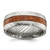 Chisel Damascus Steel Polished with Sapele Wood Inlay 8mm Band - SR-A235B3AD-8365