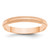 10k Rose Gold 3mm Lightweight Milgrain Half Round Wedding Band Size 9