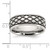 Chisel Stainless Steel Antiqued and Polished Checkered Pattern 8mm Band - SR-074C3AA6-5298