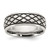 Chisel Stainless Steel Antiqued and Polished Checkered Pattern 8mm Band - SR-B2EBFA01-9443