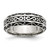 Chisel Stainless Steel Antiqued and Polished Swirl Design 7mm Band - SR-0228E74D-7951