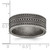 Chisel Stainless Steel Antiqued Gun Metal IP-plated Beaded 10mm Flat Band - SR-0770581A-1030