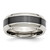 Chisel Stainless Steel Base with Brushed Black Ceramic Center Beveled Band - SR-3CC15ED4-5889