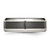Chisel Stainless Steel Base with Brushed Black Ceramic Center Beveled Band - SR-3CC15ED4-5889