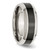 Chisel Stainless Steel Base with Polished Black Ceramic Center Beveled Band - SR-AECA0A74-6121