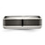Chisel Stainless Steel Base with Polished Black Ceramic Center Beveled Band - SR-B1909F43-6350