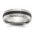 Chisel Stainless Steel Brushed and Hammered Black Carbon Fiber Inlay 7mm Band - SR-209BEBB7-9823