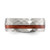 Chisel Stainless Steel Brushed and Hammered with Wood Inlay 8mm Band - SR-8E449E0D-6881