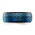 Chisel Stainless Steel Brushed and Polished Black and Blue IP-plated 8mm Band - SR-95E732B8-4086