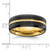 Chisel Stainless Steel Brushed and Polished Black and Yellow IP-plated 8mm Band - SR-174BB0F1-2017