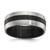 Chisel Stainless Steel Brushed and Polished Black Carbon Fiber Inlay 8mm Band - SR-024862E1-1605