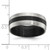 Chisel Stainless Steel Brushed and Polished Black Carbon Fiber Inlay 8mm Band - SR-6486BC7F-7998