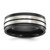 Chisel Stainless Steel Brushed and Polished Black IP-plated 8mm Band - SR-7DC8D3C2-3371