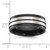 Chisel Stainless Steel Brushed and Polished Black IP-plated 8mm Band - SR-A39CDBAC-3643