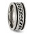 Chisel Stainless Steel Brushed and Polished Black IP-plated Chain Inlay 10mm Band - SR-21112810-3446