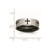 Chisel Stainless Steel Brushed and Polished Black IP-plated Crosses 7mm Band - SR-D9F76710-6001