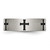Chisel Stainless Steel Brushed and Polished Black IP-plated Crosses 7mm Band - SR-E84D5874-4753