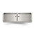 Chisel Stainless Steel Brushed and Polished Cross 8mm Ridged Edge Band - SR-EF8C3E10-9851