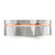 Chisel Stainless Steel Brushed and Polished Faceted Rose IP-plated 8mm Band - SR-BA31E489-9505