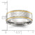 Chisel Stainless Steel Brushed and Polished Hammered Yellow IP-plated 8mm Band - SR-CC461F4B-1411