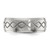 Chisel Stainless Steel Brushed and Polished Scroll Design 8mm Ridged Edge Band - SR-8D24E40F-3338
