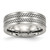 Chisel Stainless Steel Brushed and Polished Twisted 7mm Band - SR-97EC5EB5-7652