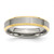 Chisel Stainless Steel Brushed and Polished Yellow IP-plated 5mm Beveled Edge Band - SR-878B3CAD-4448