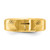 Chisel Stainless Steel Brushed and Polished Yellow IP-plated Diamond-cut Cross 8mm Tapered Band - SR-84B0393A-2737