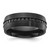 Chisel Stainless Steel Brushed Black IP-plated with Black CZ 8mm Band - SR-7A5D6B0E-1392