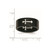 Chisel Stainless Steel Brushed Black IP-plated with Cross 9mm Band - SR-C118BBFB-9178