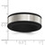 Chisel Stainless Steel Brushed Black Silicone Center 8mm Band - SR-0293B011-4152