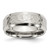 Chisel Stainless Steel Brushed Polished and Hammered 8mm Beveled Edge Band - SR-B165FCD9-5782