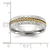 Chisel Stainless Steel Brushed, Polished and Textured Yellow IP-plated Center 6mm Band - SR-87C9DA52-2688