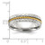 Chisel Stainless Steel Brushed, Polished and Textured Yellow IP-plated Center 6mm Band - SR-A587A023-1318