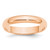 10k Rose Gold 4mm Half Round Wedding Band Size 13