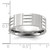 Chisel Stainless Steel Polished and Grooved 8mm Band - SR-83B45231-5585