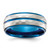 Chisel Stainless Steel Polished and Sand-blasted Faceted Blue IP-plated 8mm Band - SR-5ECE9109-7742